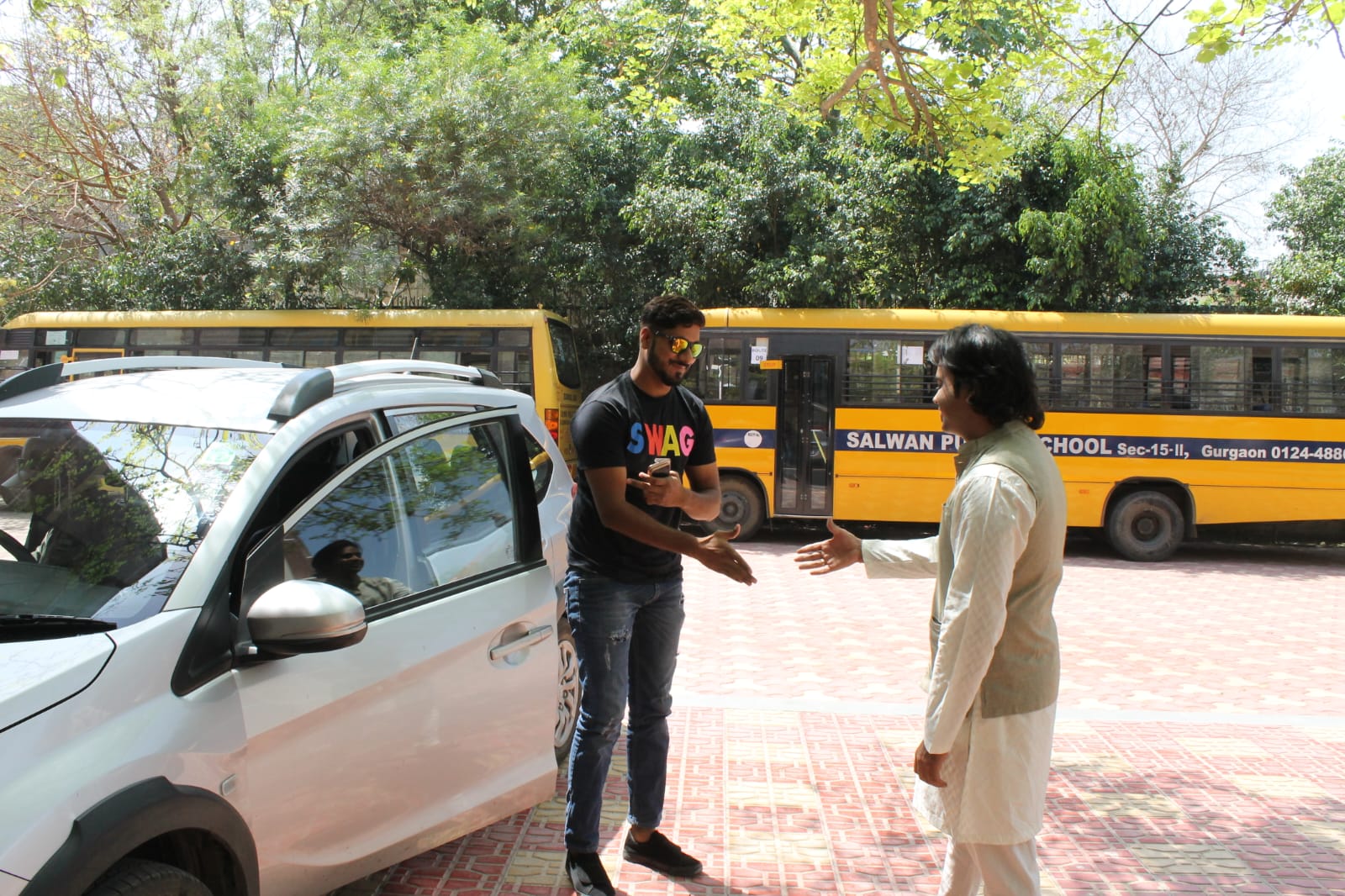 Guests being welcomed at the venue